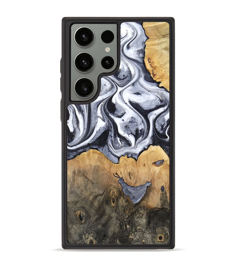 Galaxy S23 Ultra Wood Phone Case - Capri (Black & White, 800394)