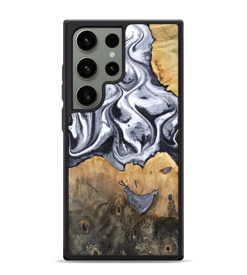 Galaxy S24 Ultra Wood Phone Case - Capri (Black & White, 800394)