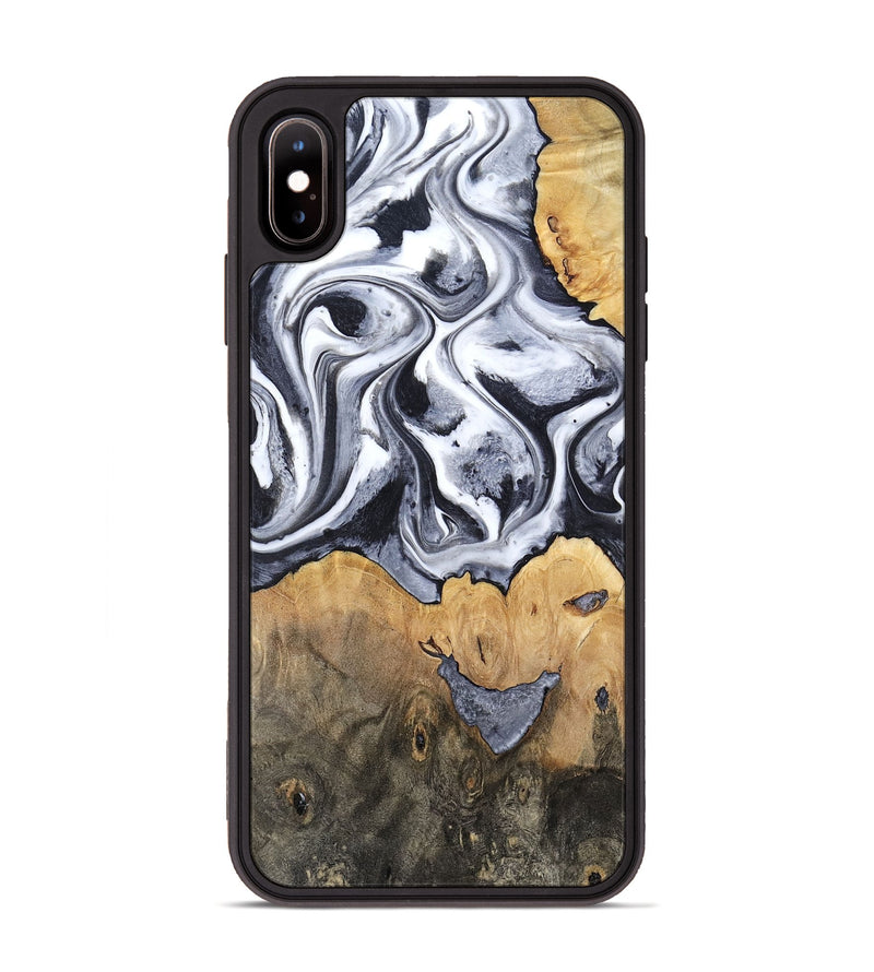 iPhone Xs Max Wood Phone Case - Capri (Black & White, 800394)