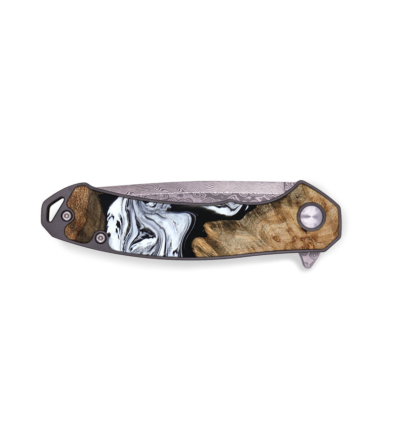 EDC Wood Pocket Knife - Taylor (Black & White, 800396)
