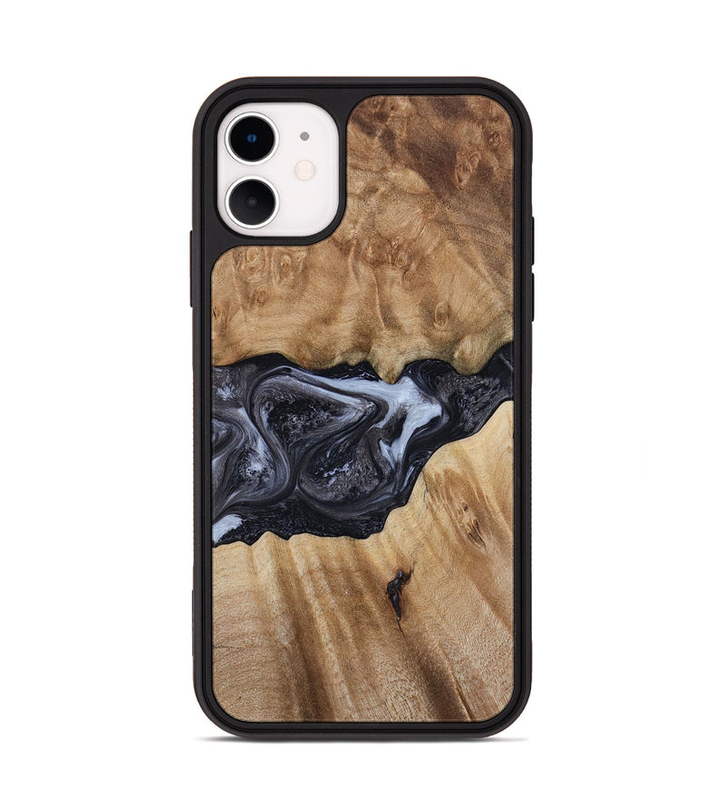 iPhone 11 Wood Phone Case - Alexa (Black & White, 800399)