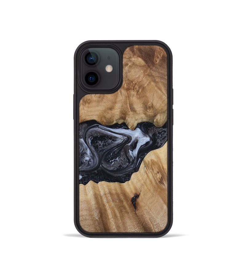 iPhone 12 mini Wood Phone Case - Alexa (Black & White, 800399)