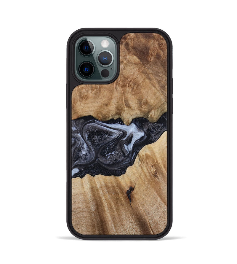 iPhone 12 Pro Wood Phone Case - Alexa (Black & White, 800399)