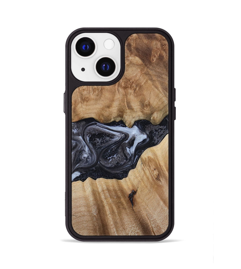 iPhone 13 Wood Phone Case - Alexa (Black & White, 800399)