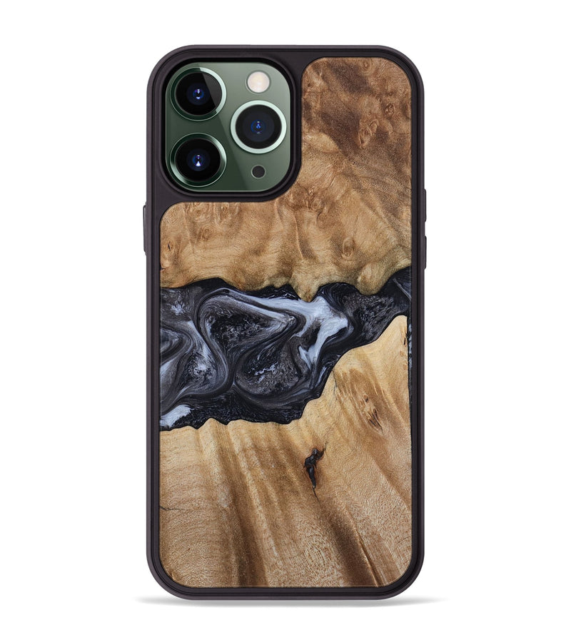 iPhone 13 Pro Max Wood Phone Case - Alexa (Black & White, 800399)