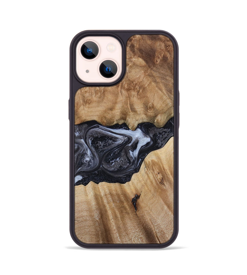 iPhone 14 Wood Phone Case - Alexa (Black & White, 800399)