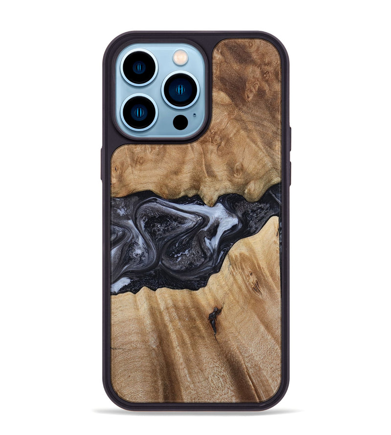 iPhone 14 Pro Max Wood Phone Case - Alexa (Black & White, 800399)