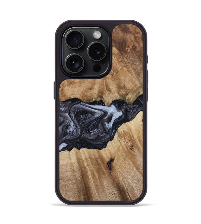 iPhone 15 Pro Wood Phone Case - Alexa (Black & White, 800399)