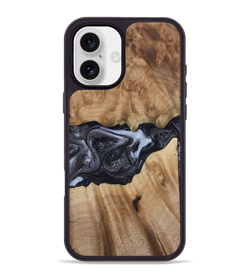 iPhone 16 Plus Wood Phone Case - Alexa (Black & White, 800399)