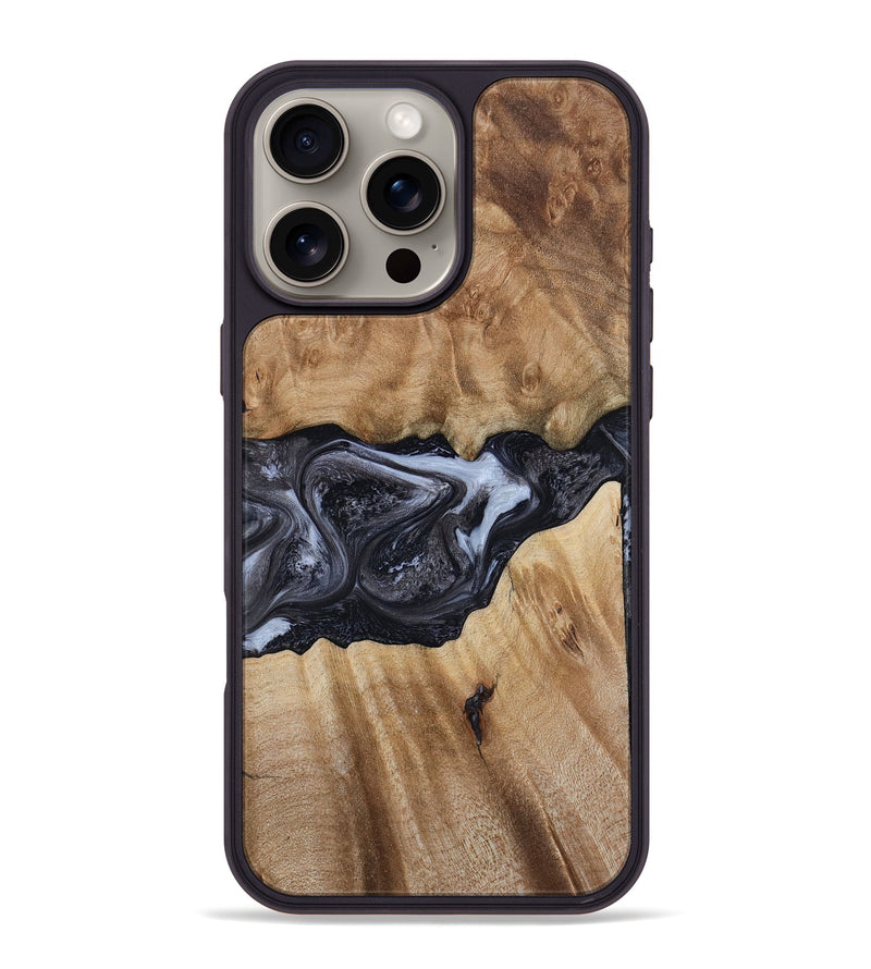 iPhone 16 Pro Max Wood Phone Case - Alexa (Black & White, 800399)