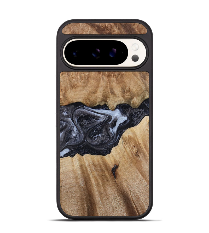 Pixel 9 Wood Phone Case - Alexa (Black & White, 800399)
