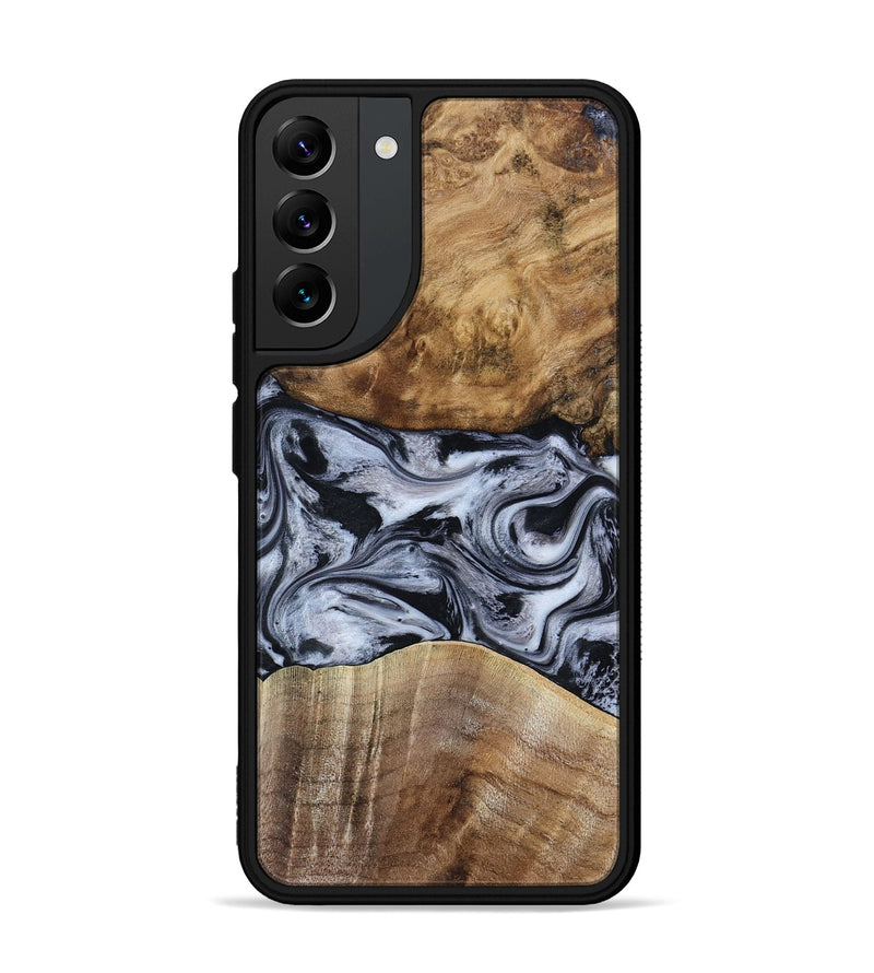 Galaxy S22 Plus Wood Phone Case - Aliana (Black & White, 800400)