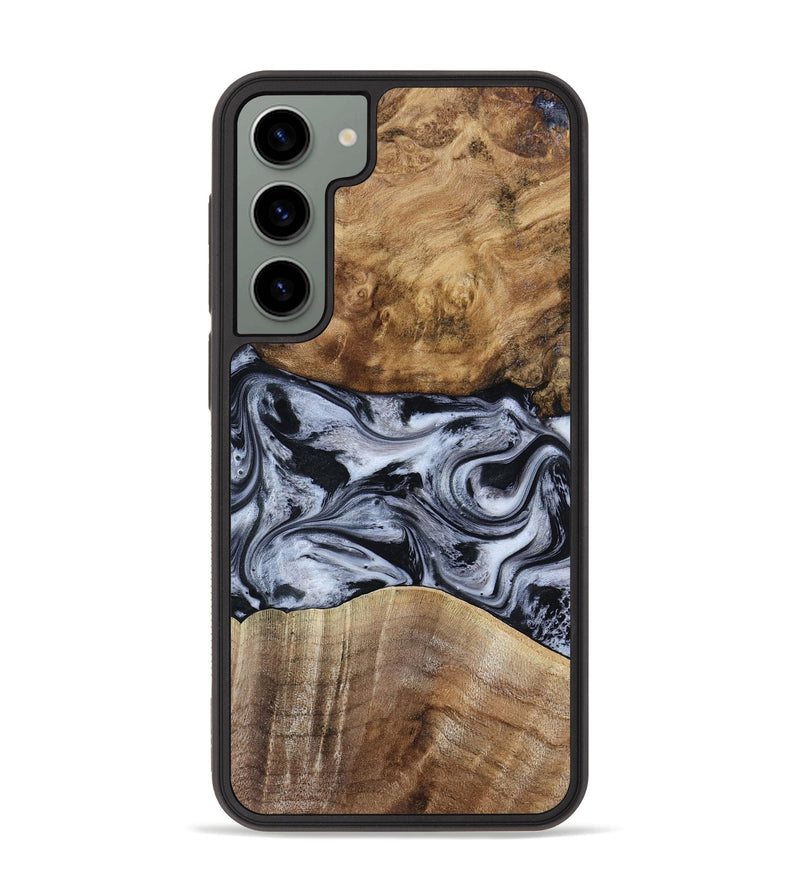 Galaxy S23 Plus Wood Phone Case - Aliana (Black & White, 800400)