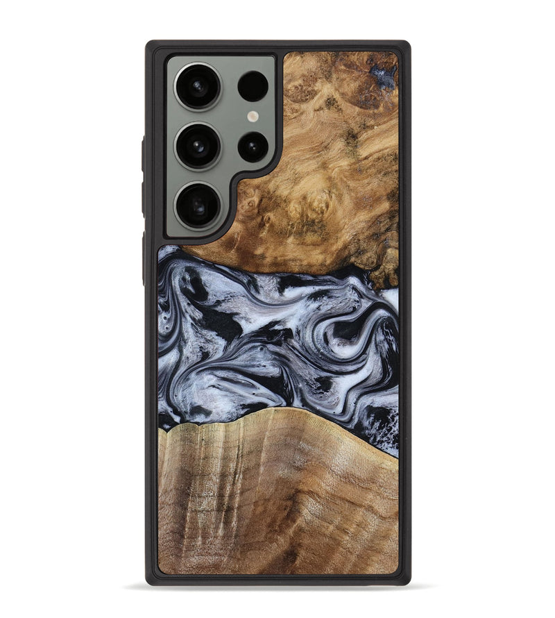 Galaxy S23 Ultra Wood Phone Case - Aliana (Black & White, 800400)