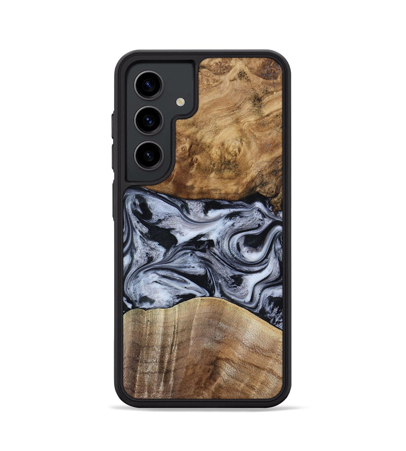 Galaxy S24 Wood Phone Case - Aliana (Black & White, 800400)