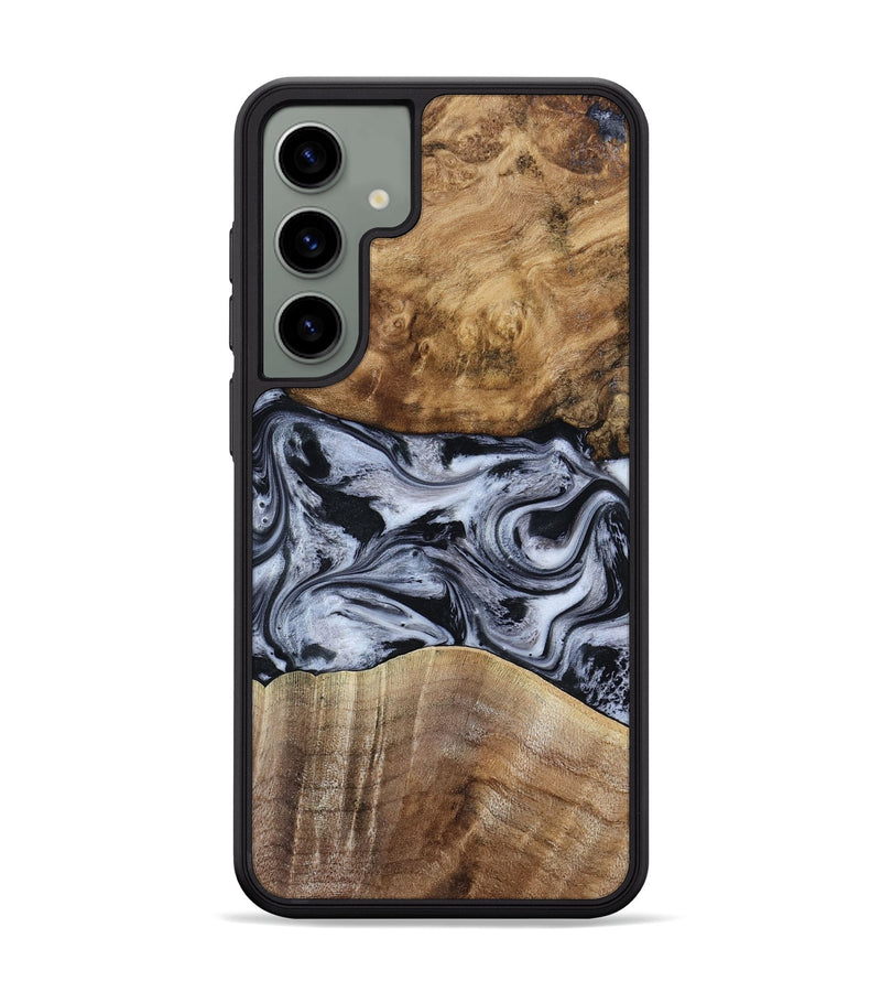 Galaxy S24 Plus Wood Phone Case - Aliana (Black & White, 800400)
