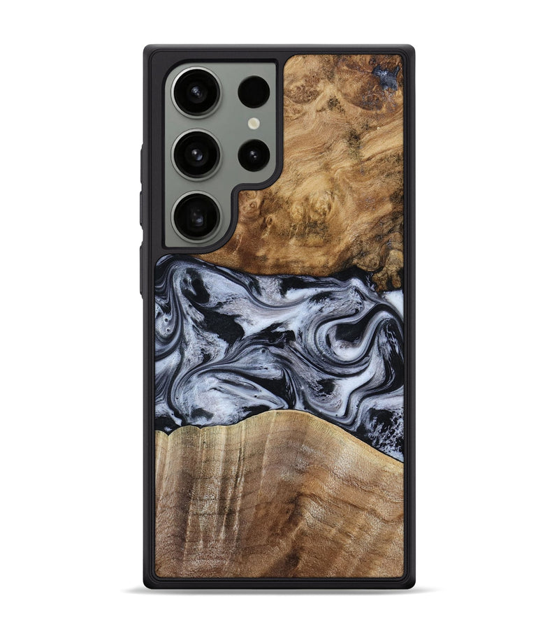 Galaxy S24 Ultra Wood Phone Case - Aliana (Black & White, 800400)