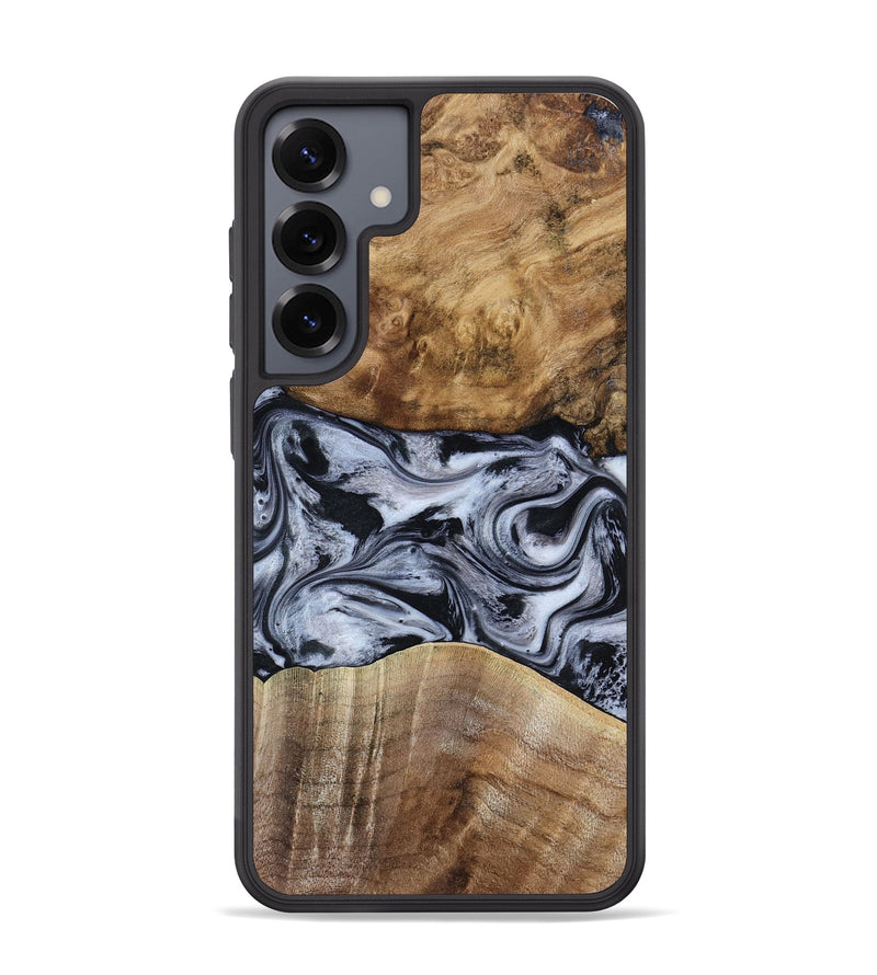 Galaxy S25 Plus Wood Phone Case - Aliana (Black & White, 800400)