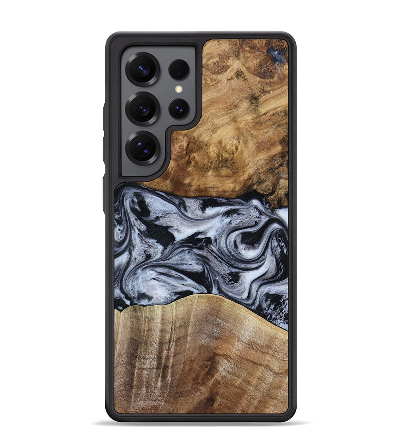 Galaxy S25 Ultra Wood Phone Case - Aliana (Black & White, 800400)
