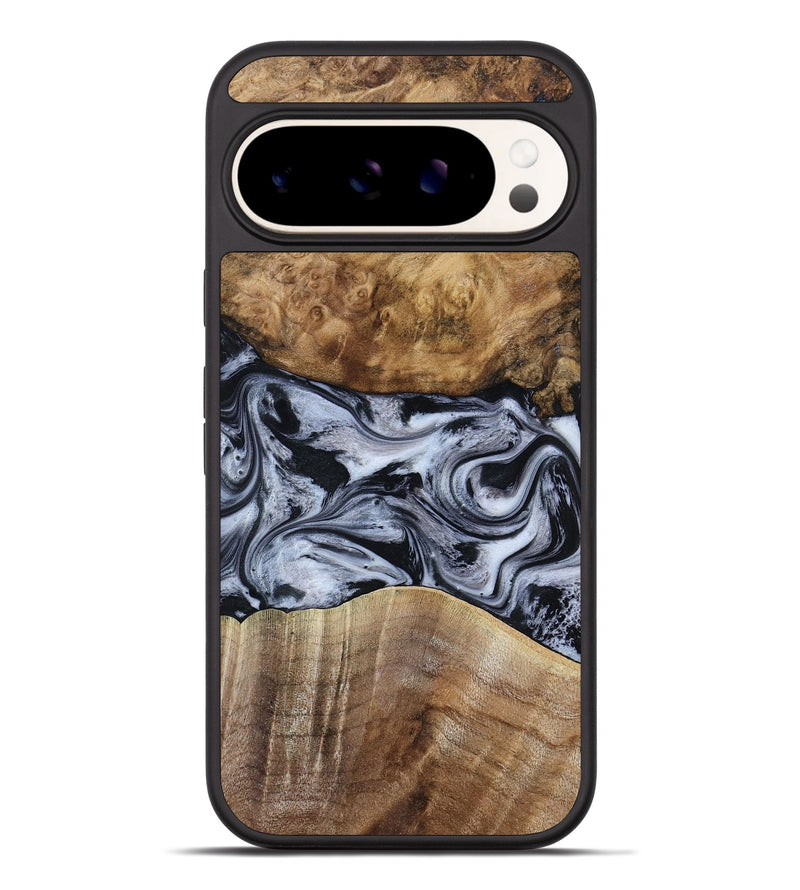 Pixel 9 Pro XL Wood Phone Case - Aliana (Black & White, 800400)
