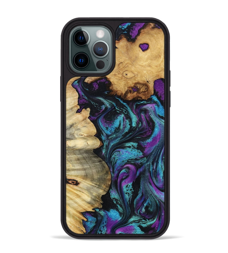 iPhone 12 Pro Max Wood Phone Case - Karley (Purple, 800401)