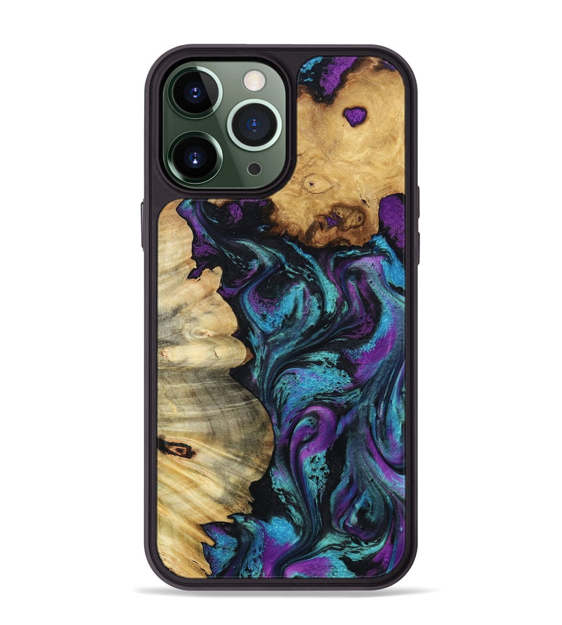 iPhone 13 Pro Max Wood Phone Case - Karley (Purple, 800401)