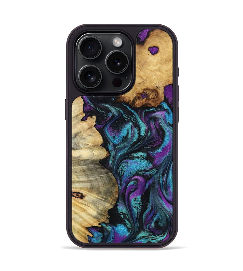 iPhone 15 Pro Wood Phone Case - Karley (Purple, 800401)