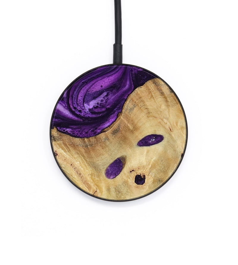 Circle Wood Wireless Charger - Rufus (Purple, 800402)
