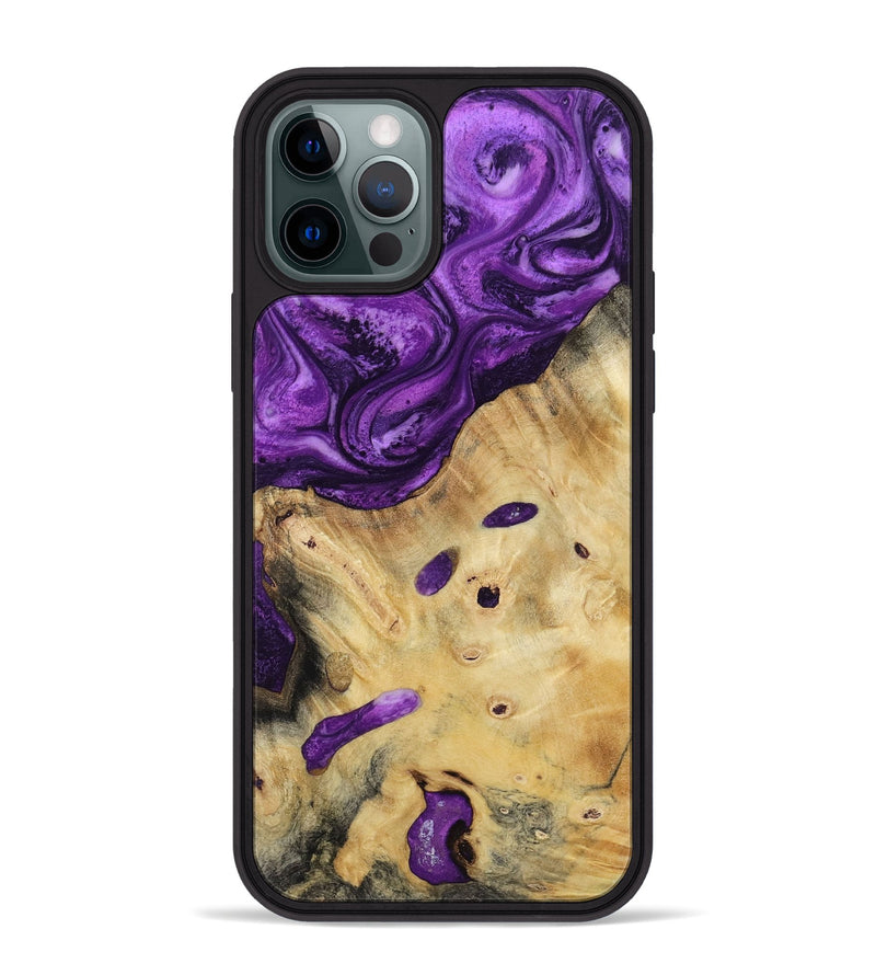 iPhone 12 Pro Max Wood Phone Case - Rufus (Purple, 800402)