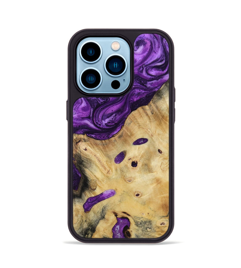 iPhone 14 Pro Wood Phone Case - Rufus (Purple, 800402)