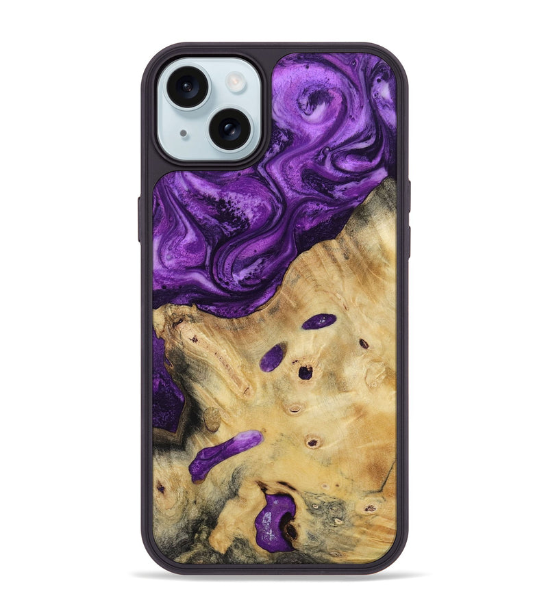 iPhone 15 Plus Wood Phone Case - Rufus (Purple, 800402)