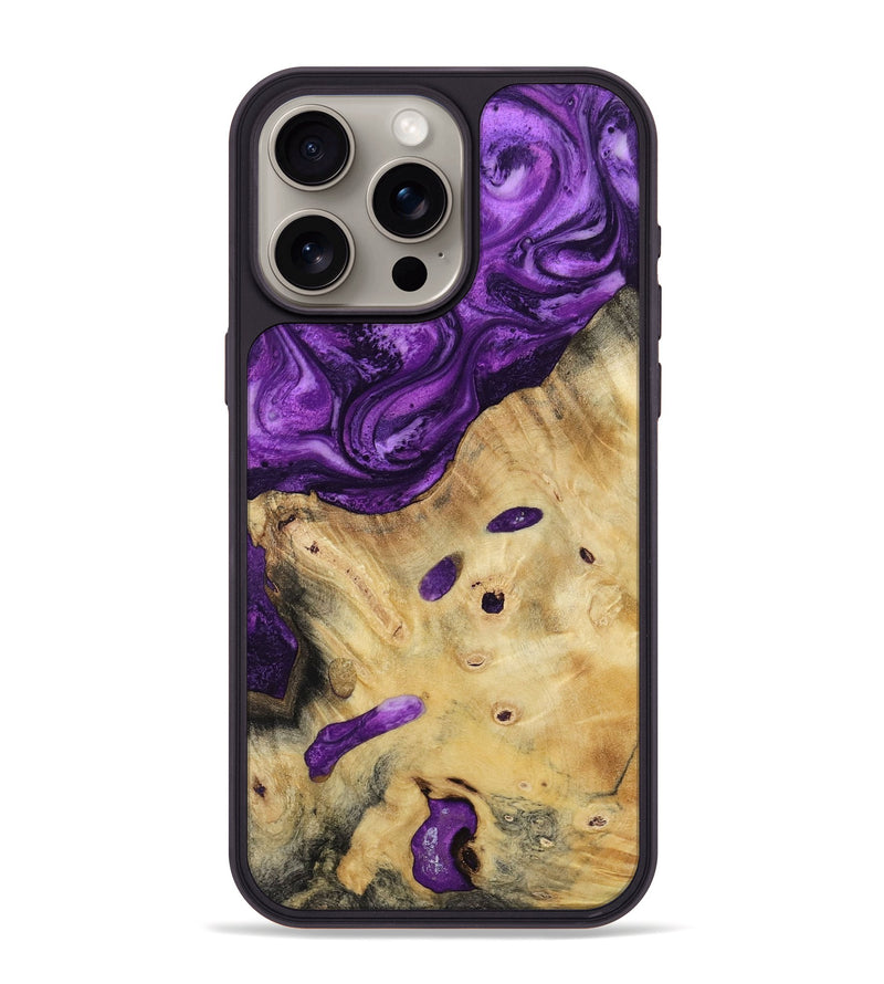 iPhone 15 Pro Max Wood Phone Case - Rufus (Purple, 800402)