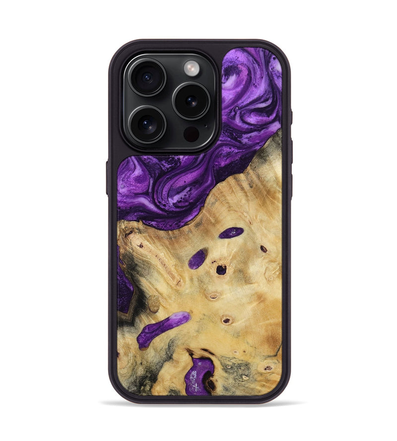 iPhone 15 Pro Wood Phone Case - Rufus (Purple, 800402)