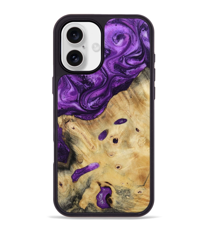 iPhone 16 Plus Wood Phone Case - Rufus (Purple, 800402)