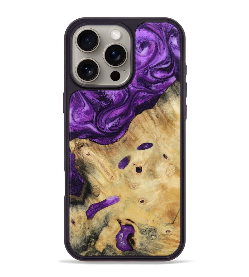 iPhone 16 Pro Max Wood Phone Case - Rufus (Purple, 800402)