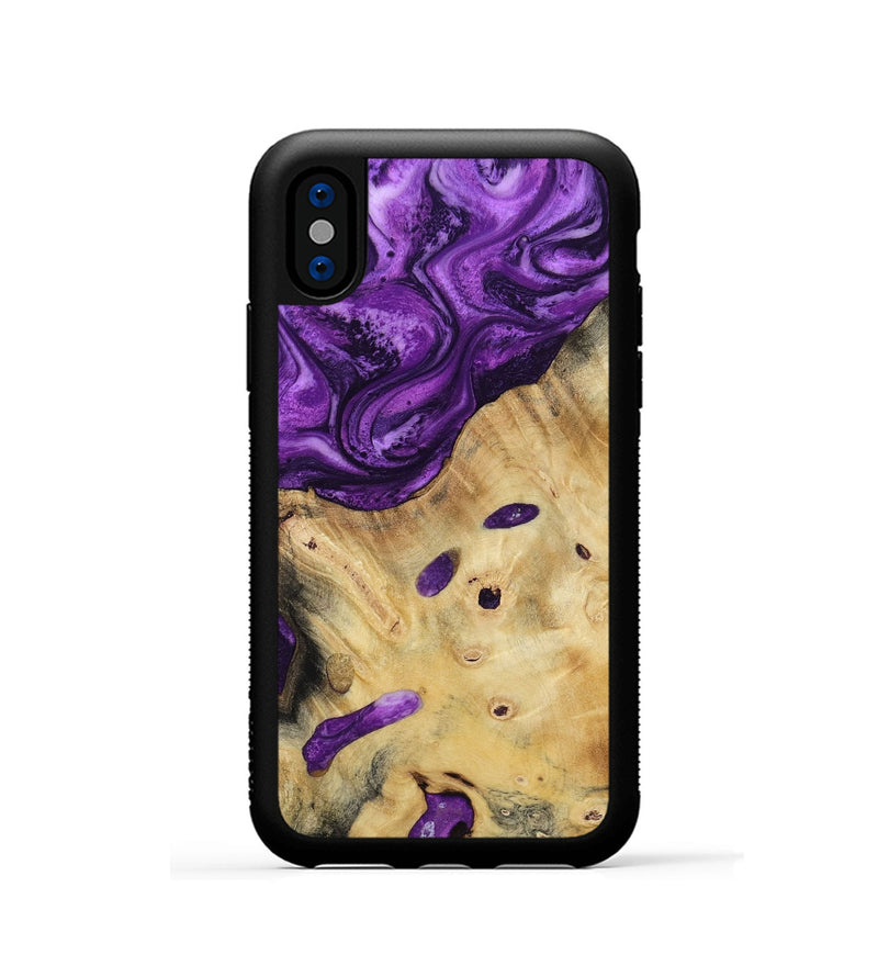 iPhone Xs Wood Phone Case - Rufus (Purple, 800402)