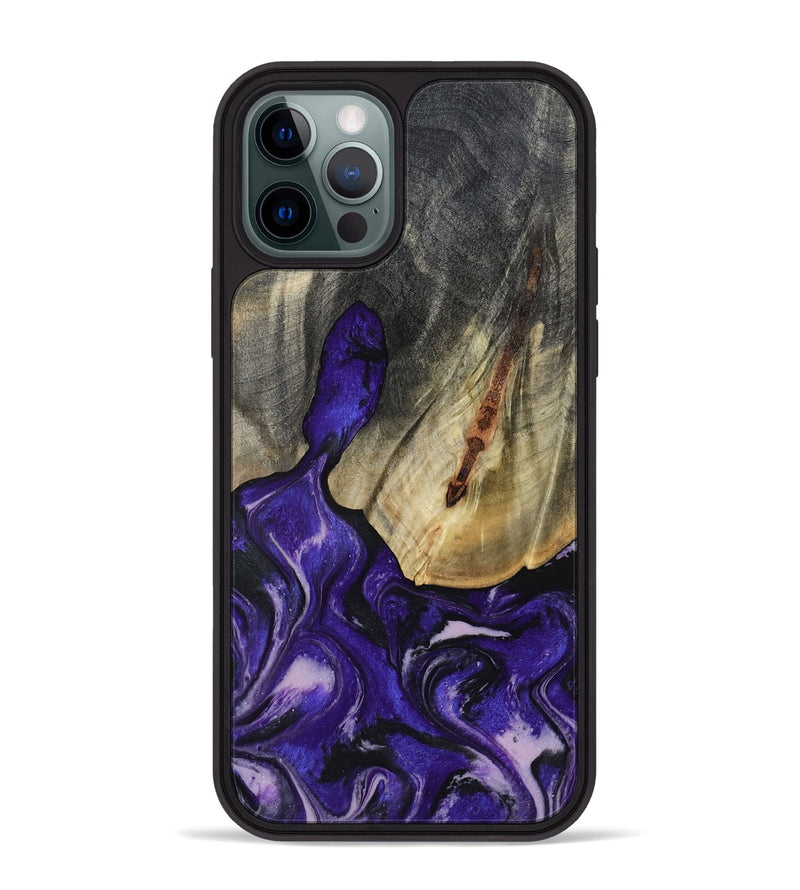 iPhone 12 Pro Max Wood Phone Case - Nala (Purple, 800404)