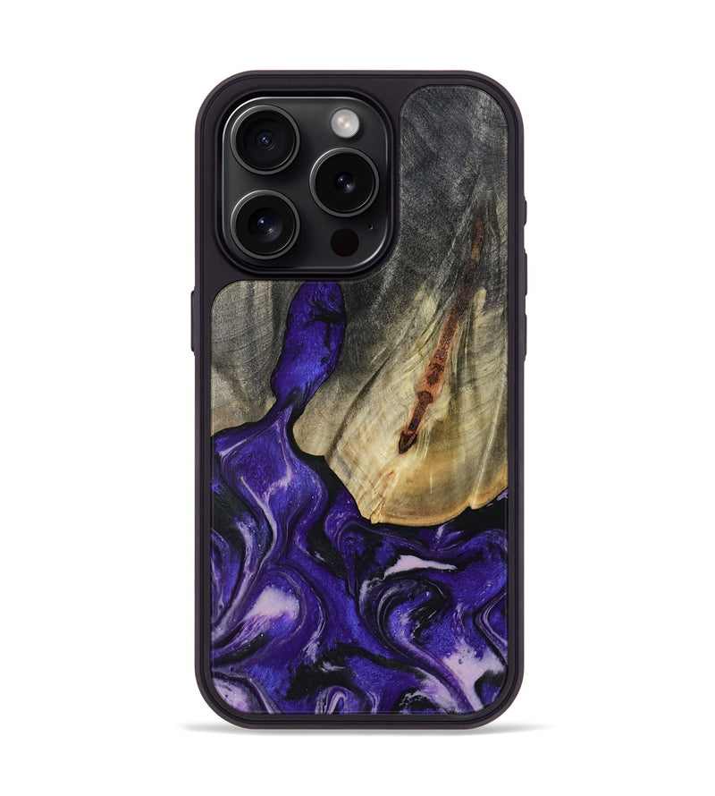 iPhone 15 Pro Wood Phone Case - Nala (Purple, 800404)