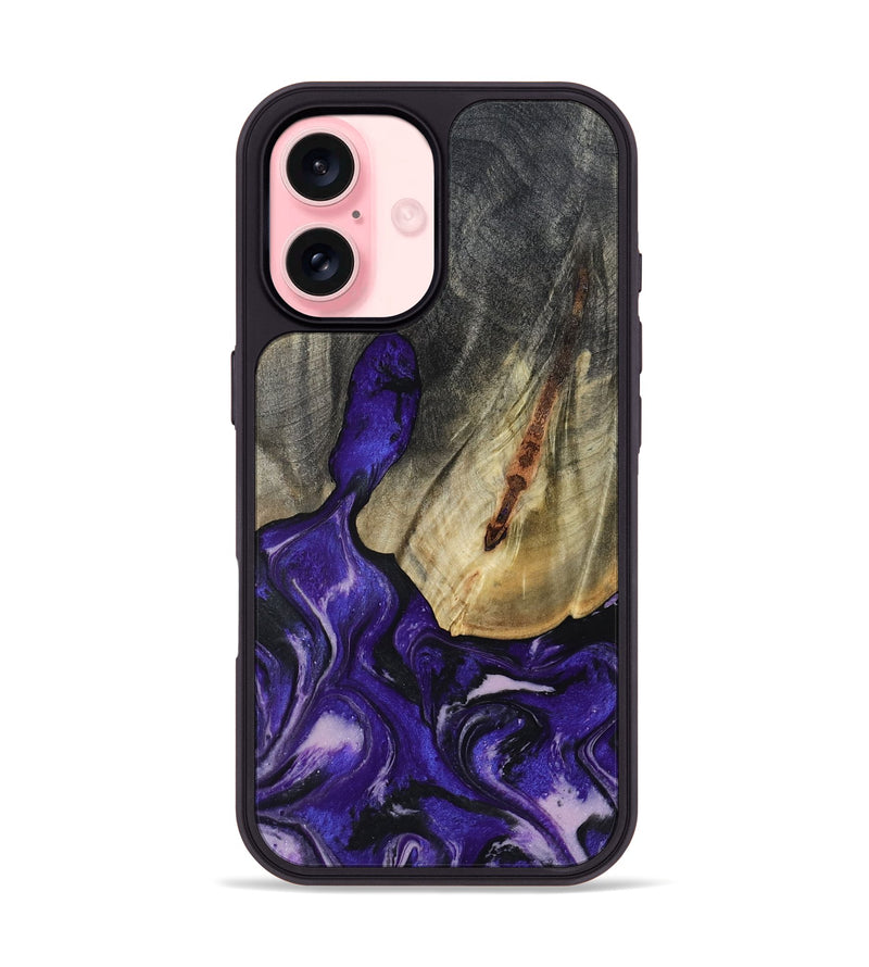 iPhone 16 Wood Phone Case - Nala (Purple, 800404)