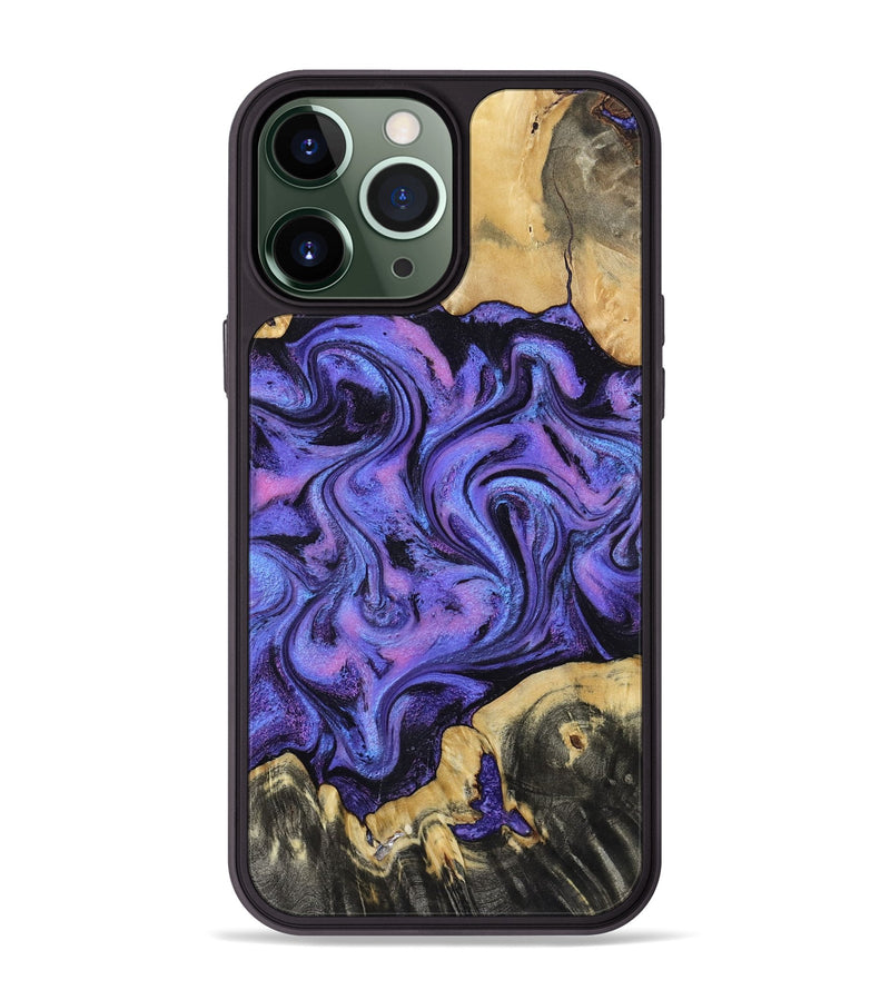 iPhone 13 Pro Max Wood Phone Case - Robbie (Purple, 800408)