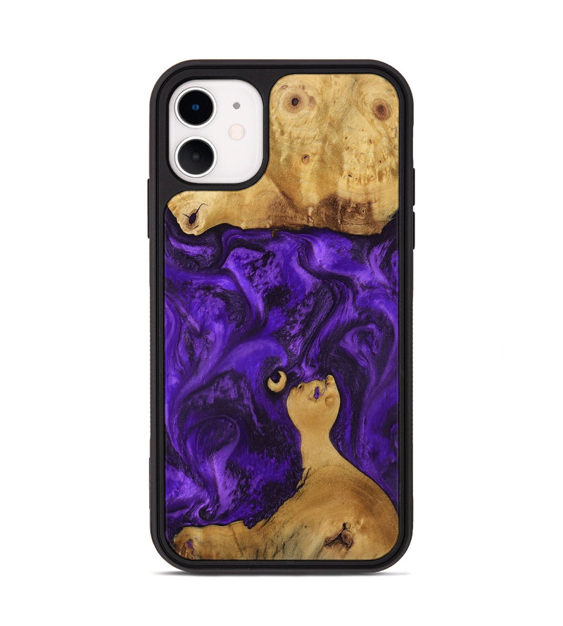 iPhone 11 Wood Phone Case - Chantal (Purple, 800409)