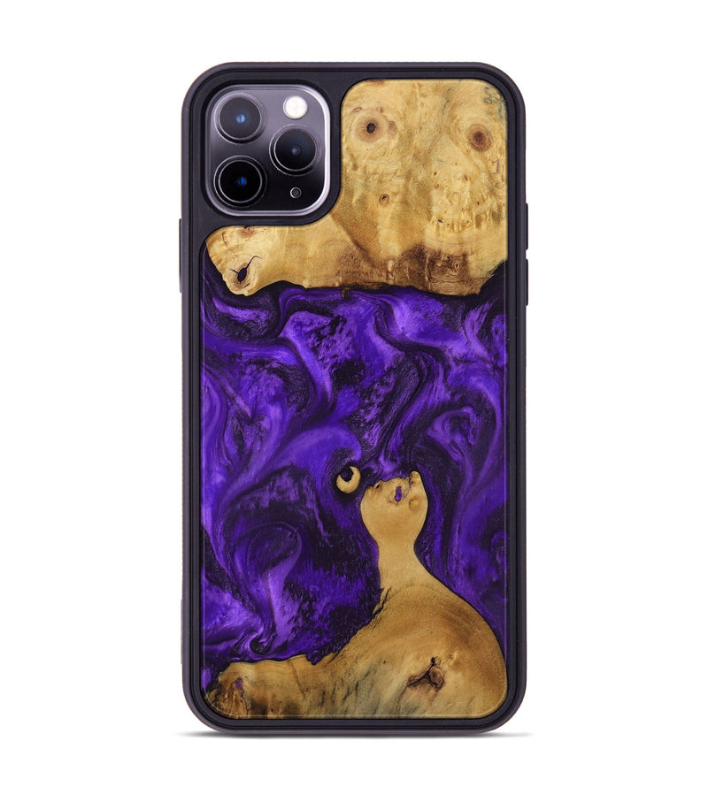 iPhone 11 Pro Max Wood Phone Case - Chantal (Purple, 800409)