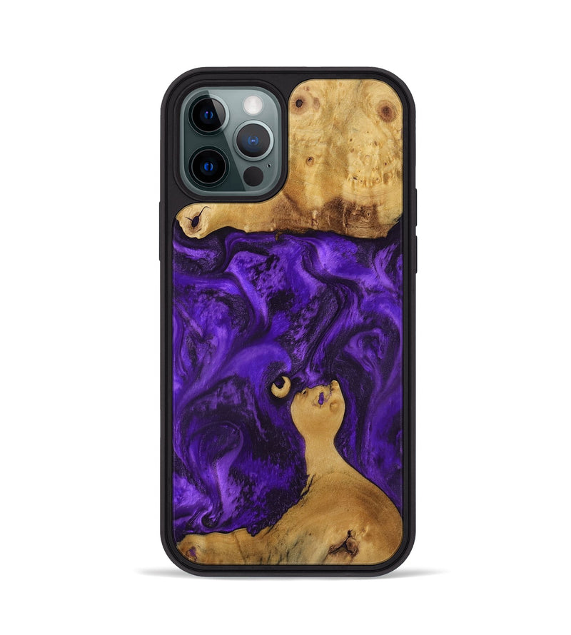 iPhone 12 Pro Wood Phone Case - Chantal (Purple, 800409)