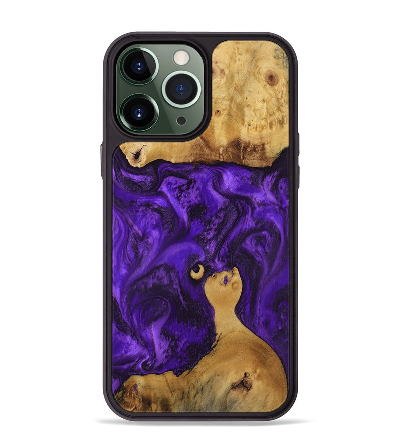 iPhone 13 Pro Max Wood Phone Case - Chantal (Purple, 800409)