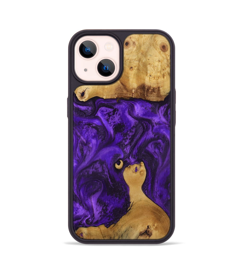 iPhone 14 Wood Phone Case - Chantal (Purple, 800409)