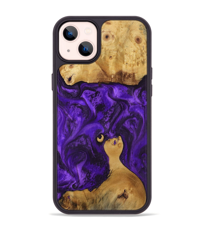 iPhone 14 Plus Wood Phone Case - Chantal (Purple, 800409)