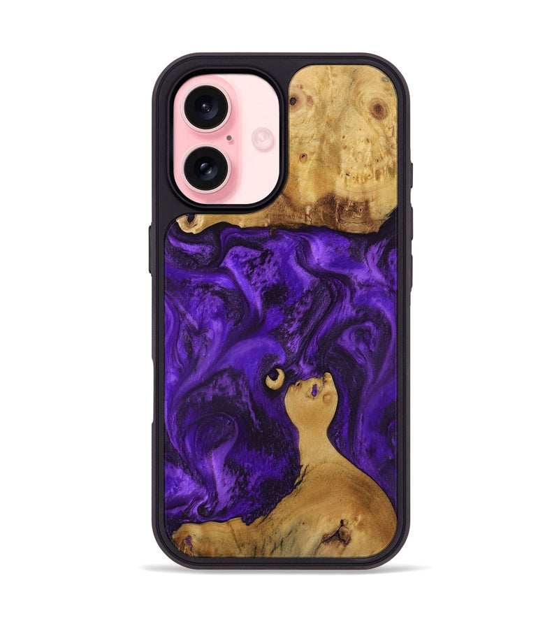 iPhone 16 Wood Phone Case - Chantal (Purple, 800409)