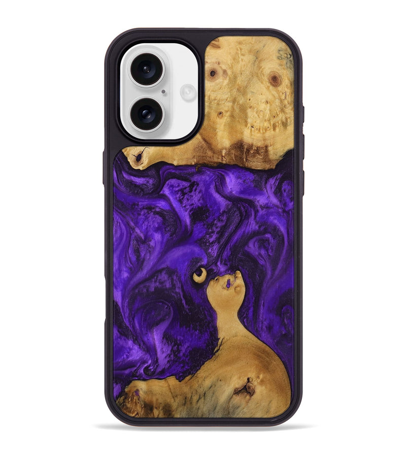 iPhone 16 Plus Wood Phone Case - Chantal (Purple, 800409)
