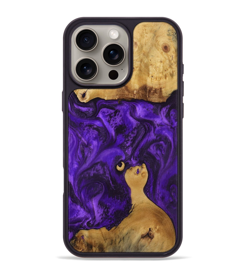iPhone 16 Pro Max Wood Phone Case - Chantal (Purple, 800409)