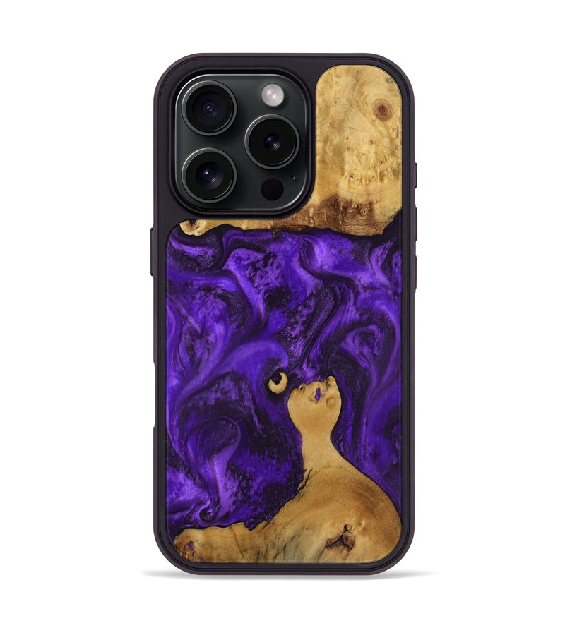 iPhone 16 Pro Wood Phone Case - Chantal (Purple, 800409)
